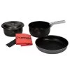 Trangia TUNDRA SET III, NON-STICK Campinggeschirr SCHWARZ/ SILBER/ -Outdoor-Geschäft 5637580369 a tundra set iii non stick trangia 24