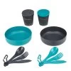 Sea To Summit DELTALIGHT CAMP SET 2.2 (2 MUGS, 2 BOWLS) Geschirrset PACIFIC BLUE / GREY