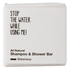 STOP THE WATER WHILE USING ME! WATERLESS SHAMPOO & SHOWER BAR Outdoor Seife WHITE