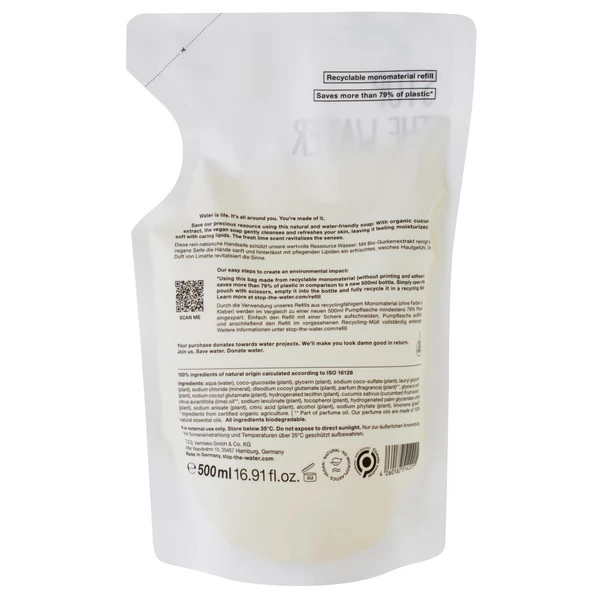 STOP THE WATER WHILE USING ME! CUCUMBER LIME HAND SOAP REFILLBEUTEL Outdoor Seife MULTICOLOR 4 STOP THE WATER WHILE USING ME! CUCUMBER LIME HAND SOAP REFILLBEUTEL Outdoor Seife MULTICOLOR – Bild 2